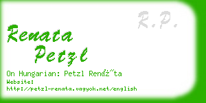 renata petzl business card